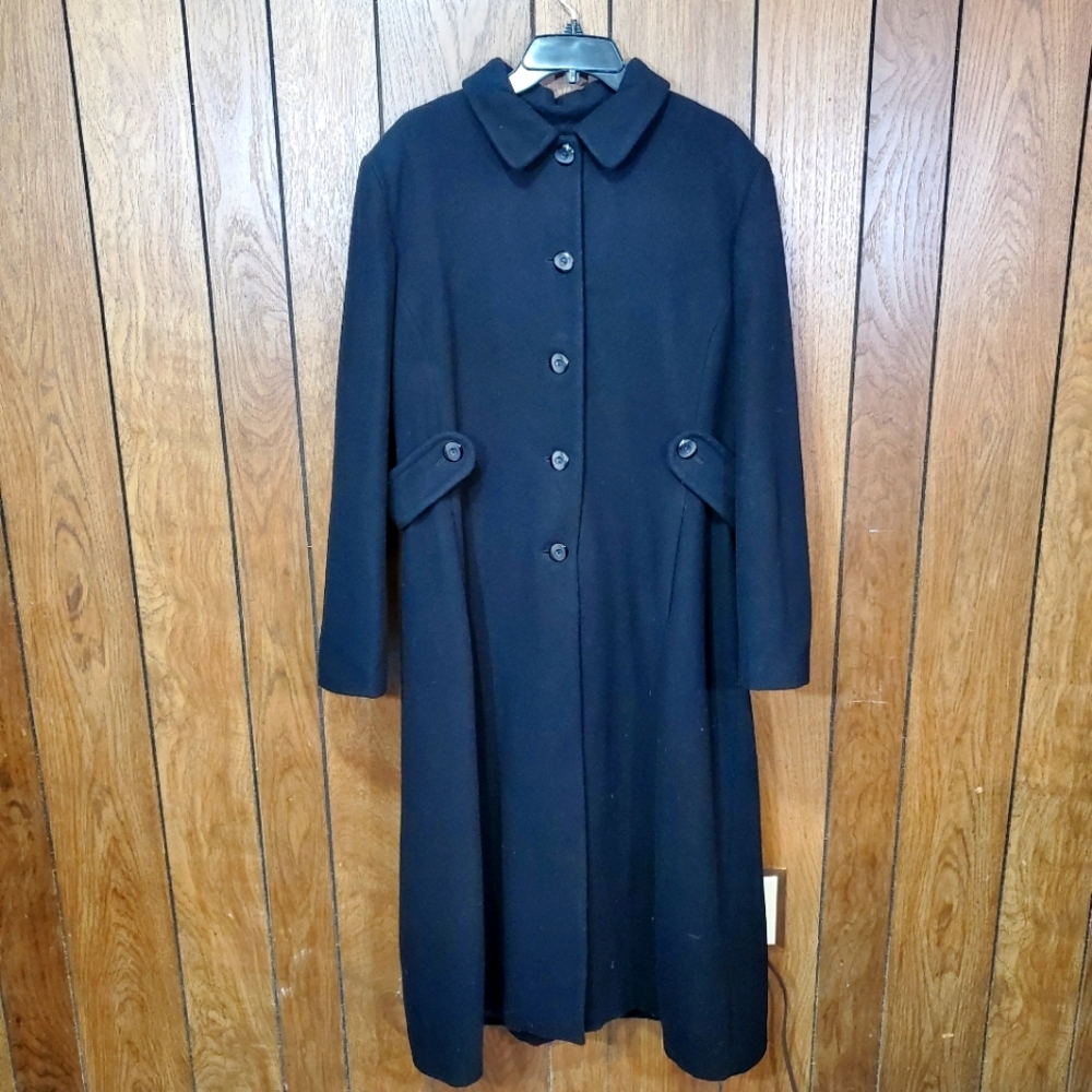 Andrea Brem Wool Long Dress Coat Size 14